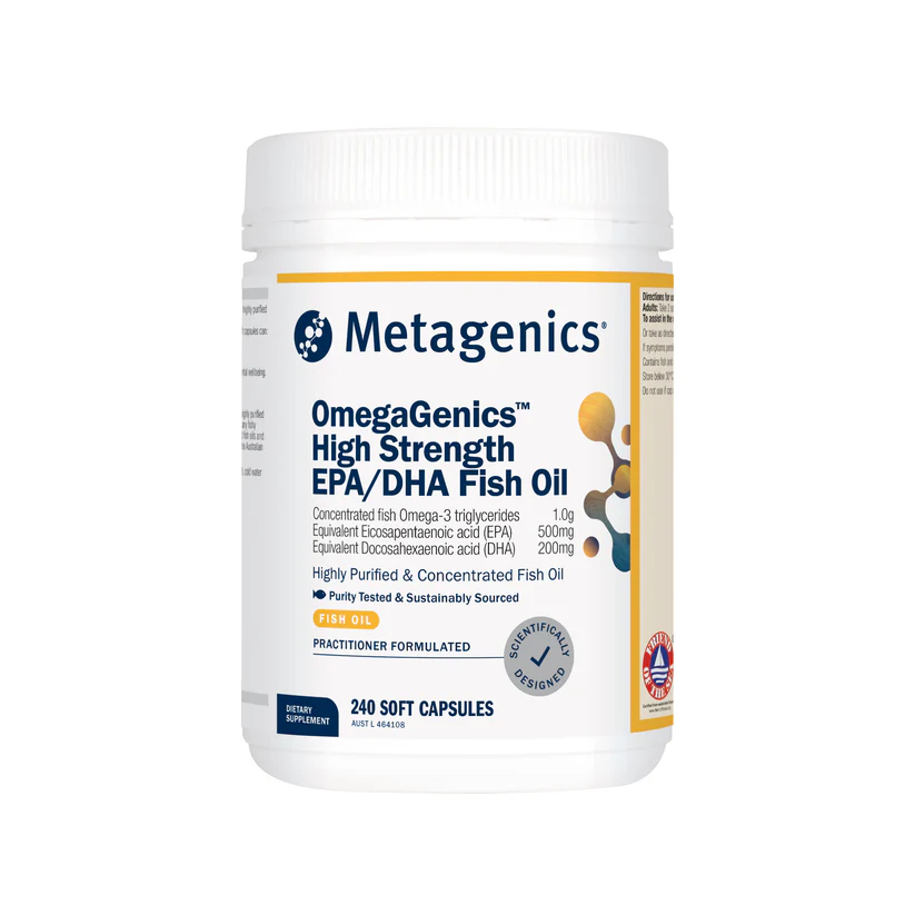 Metagenics MetaPure EPA/DHA 240 Capsules (Omegagenics High Strength EPA DHA Fish Oil)
