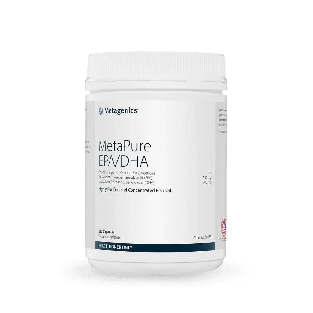 Metagenics MetaPure EPA/DHA 240 Capsules (Omegagenics High Strength EPA DHA Fish Oil)