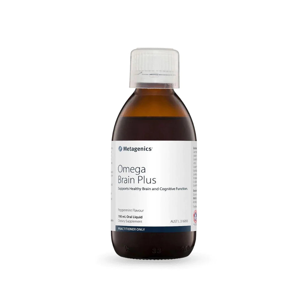 Metagenics OmegaGenics Brain Plus Peppermint flavour 190mL oral liquid