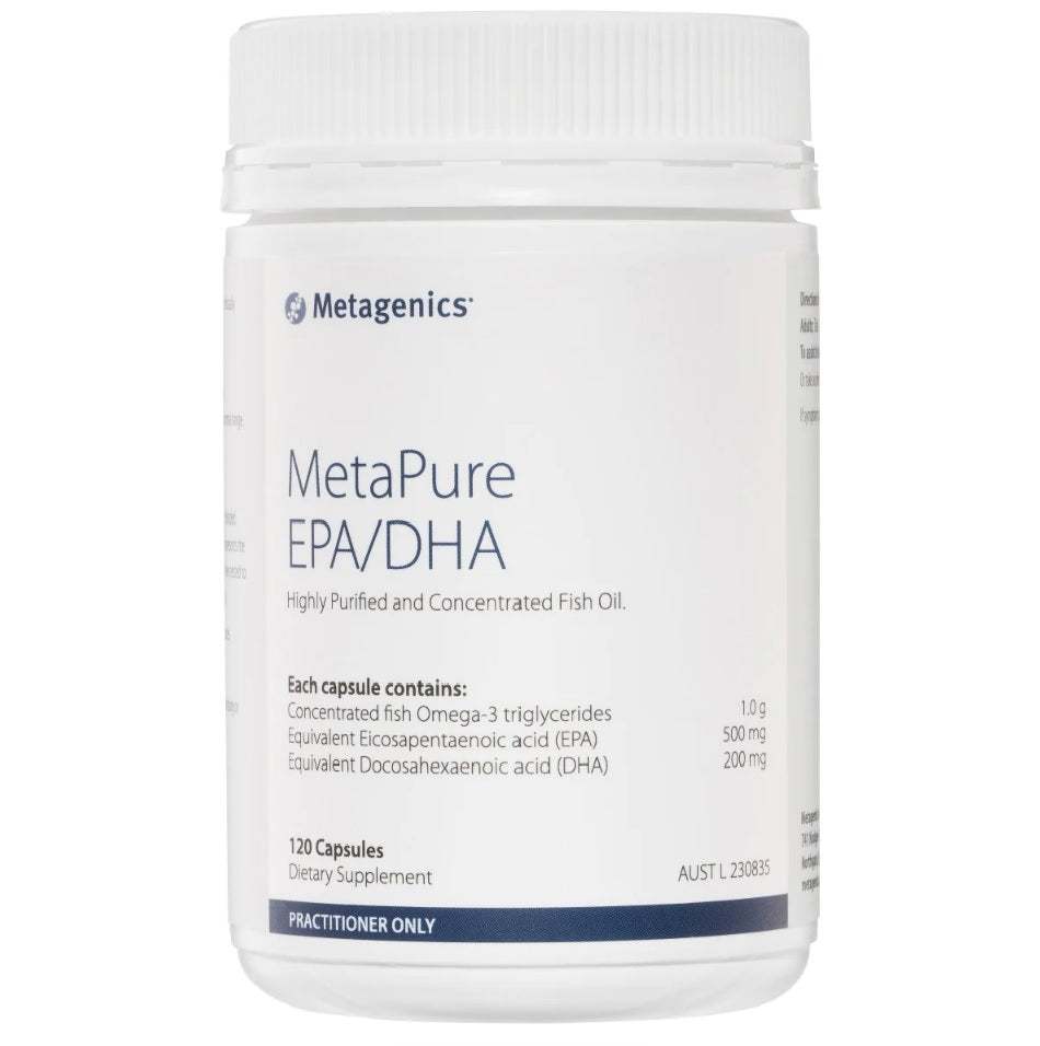 Metagenics MetaPure EPA/DHA 120 capsules (Omegagenics High Strength EPA DHA Fish Oil)