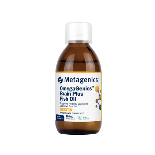 Metagenics OmegaGenics Brain Plus Peppermint flavour 190mL oral liquid