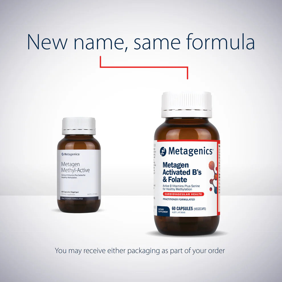 Metagenics Metagen Methyl-Active 60 Caps (Metagen Activated B's & Folate 60 Capsules)