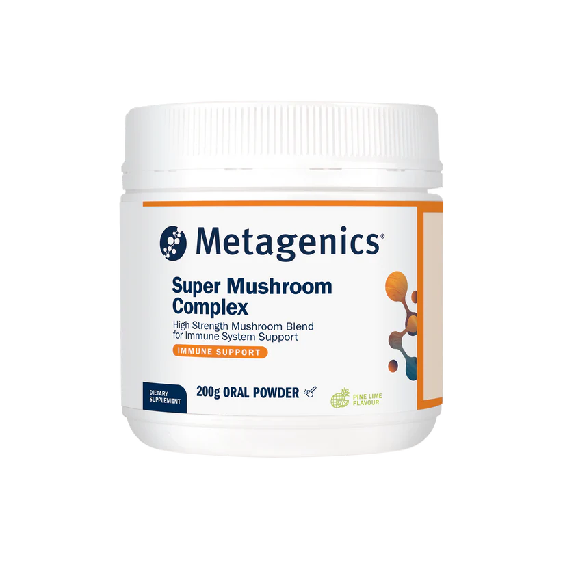 Metagenics Super Mushroom Complex Pine Lime flavour 200g oral powder