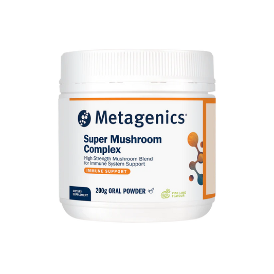 Metagenics Super Mushroom Complex Pine Lime flavour 200g oral powder