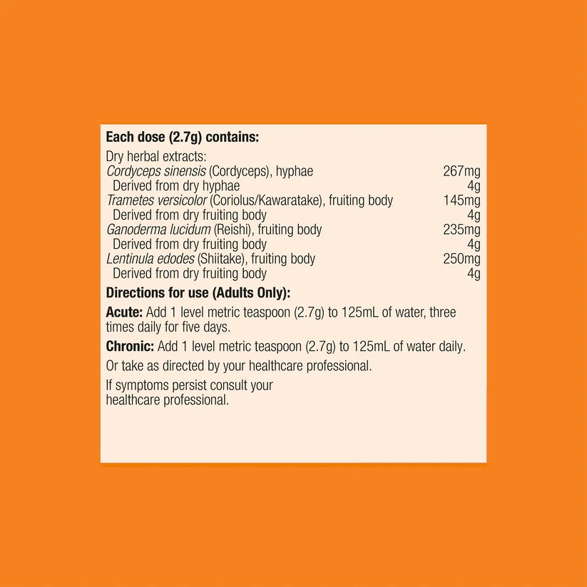Metagenics Super Mushroom Complex Pine Lime flavour 100g oral powder