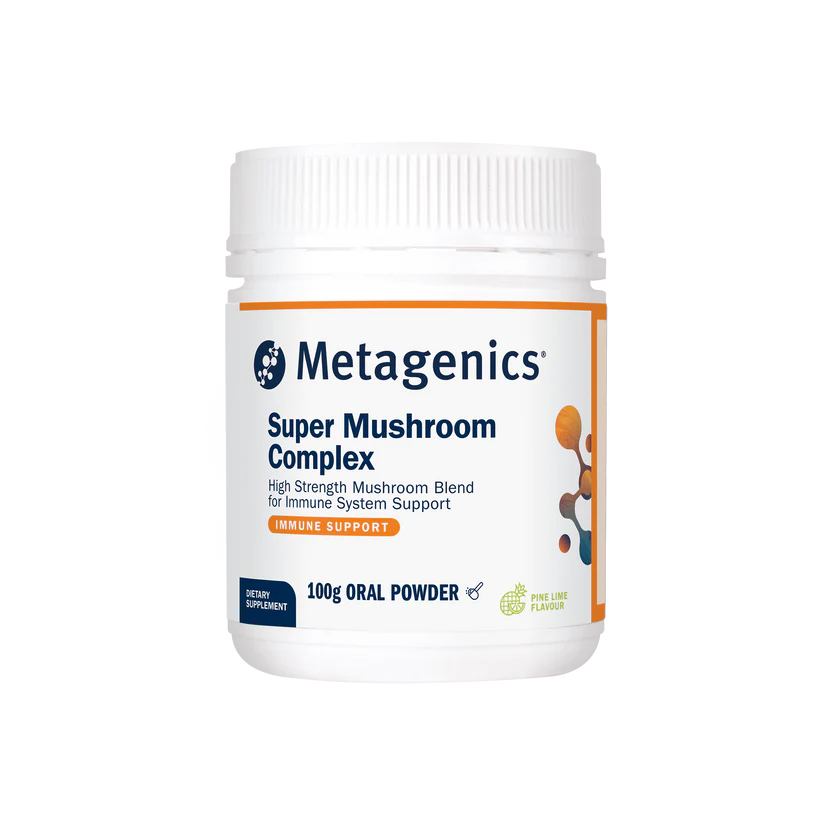 Metagenics Super Mushroom Complex Pine Lime flavour 100g oral powder