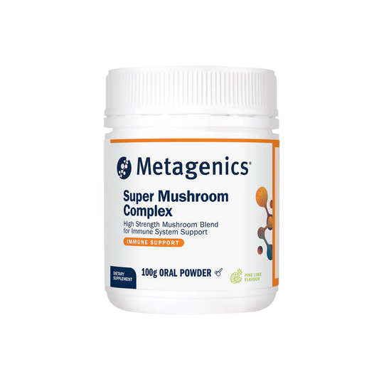 Metagenics Super Mushroom Complex Pine Lime flavour 100g oral powder