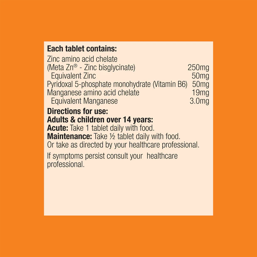Metagenics MetaZinc 60 Tablets