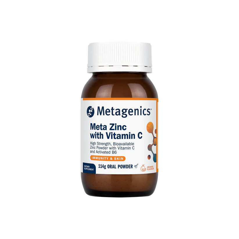 Metagenics Meta Zinc with Vitamin C Orange flavour 114g oral powder