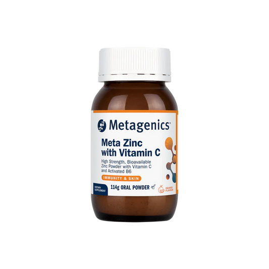 Metagenics Meta Zinc with Vitamin C Orange flavour 114g oral powder