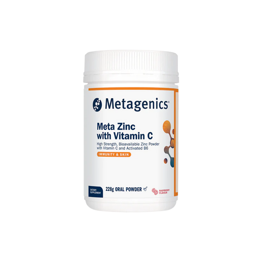 Metagenics Meta Zinc with Vitamin C Raspberry flavour 228g oral powder