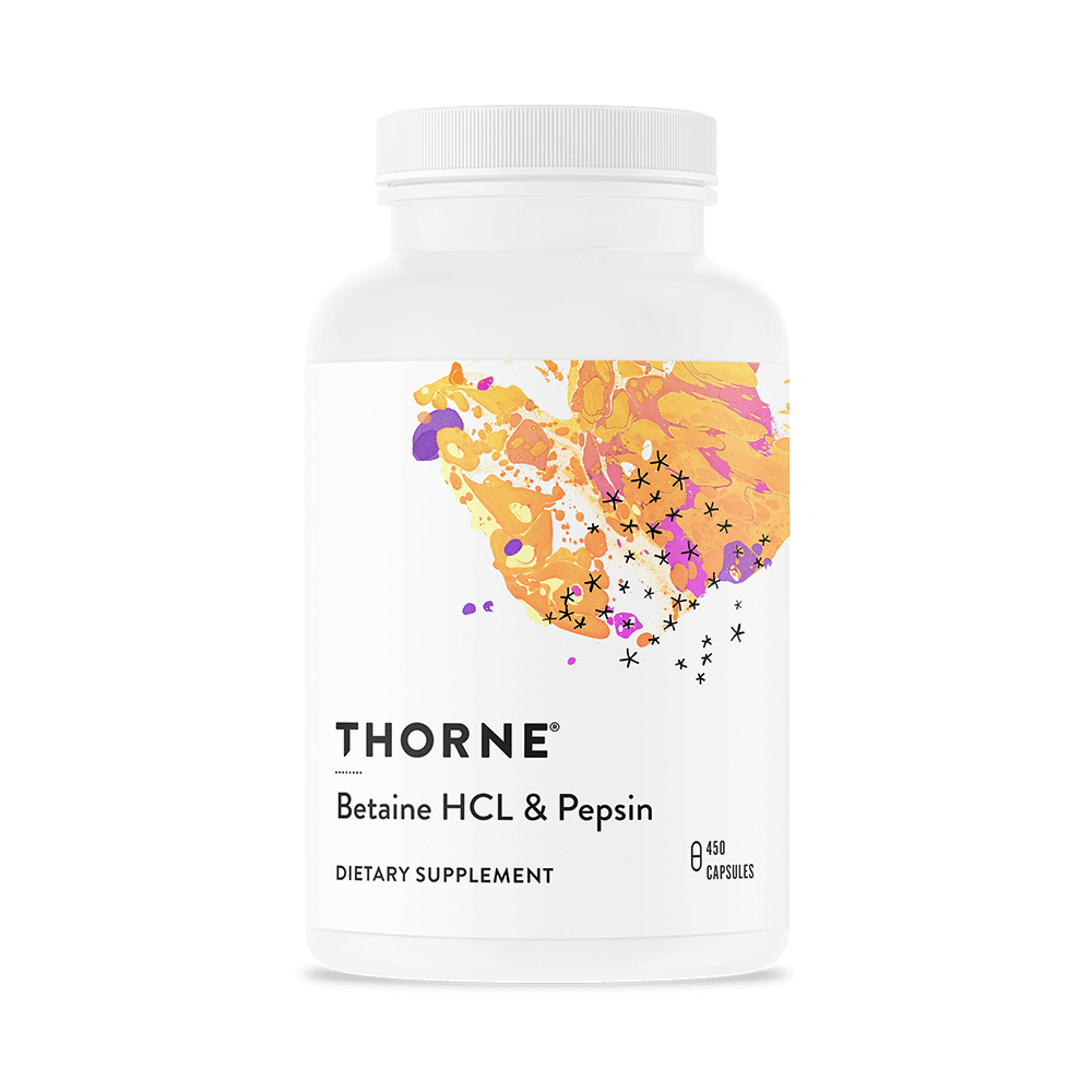 Thorne Betaine HCL & Pepsin 225 Capsules