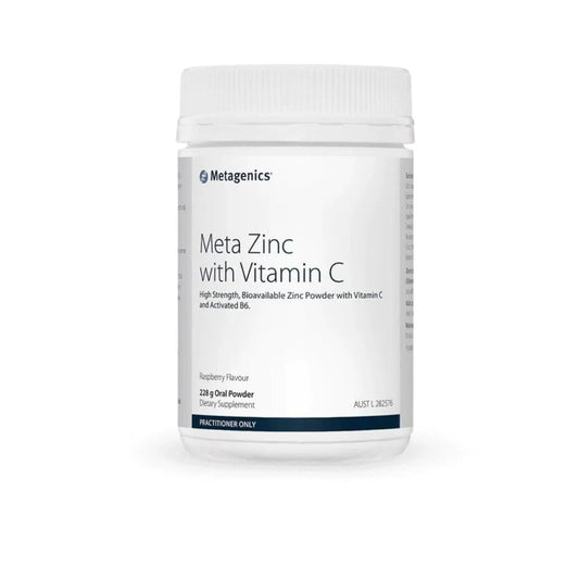 Metagenics Meta Zinc with Vitamin C Raspberry flavour 228g oral powder