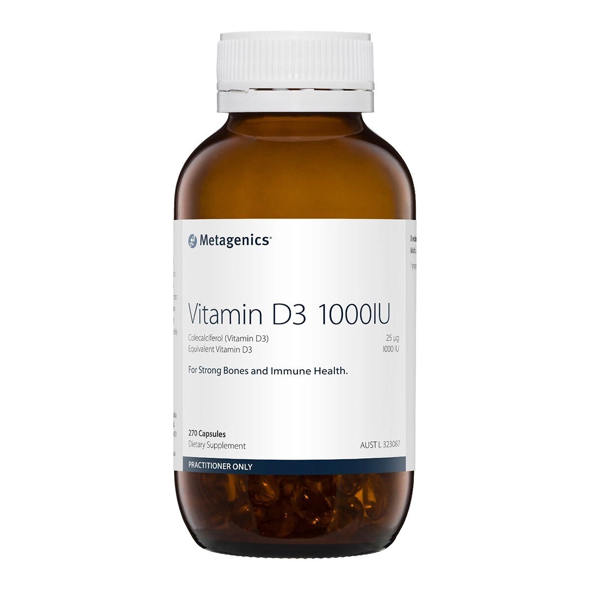 Metagenics Vitamin D3 1000IU 270 capsules