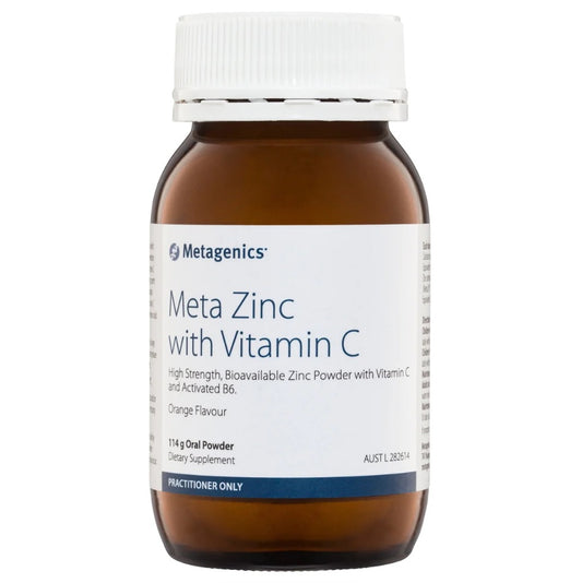 Metagenics Meta Zinc with Vitamin C Orange flavour 114g oral powder